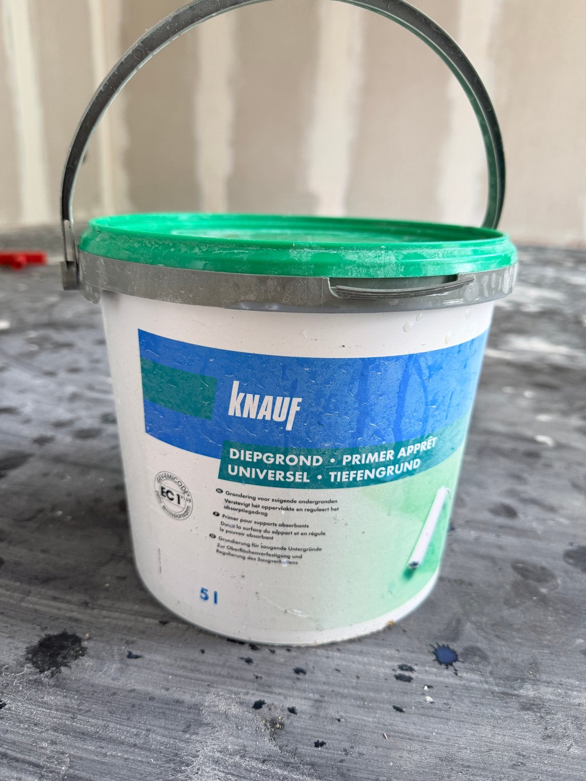 Knauf Diepgrond Universeel 5 liter, Wit, Ophalen of Verzenden, Minder dan 5 liter, Verf