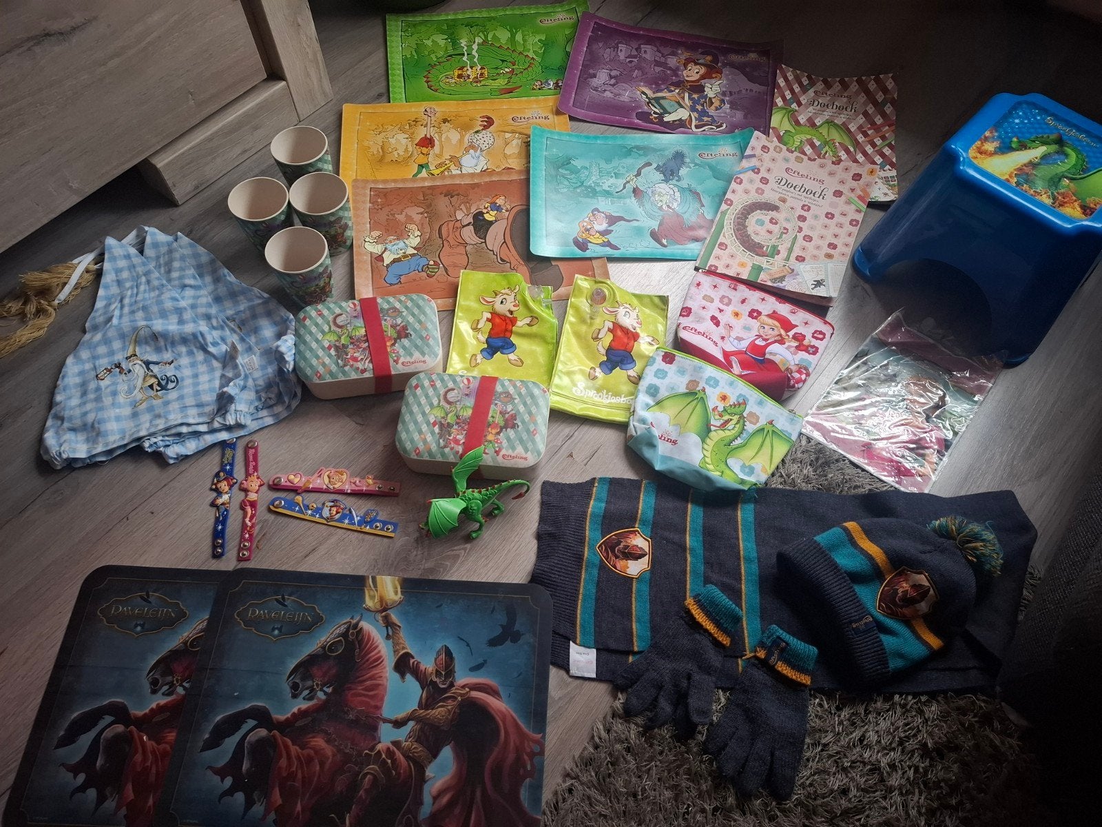 Efteling pakket Sprookjesboom, Ravelijn, Pardoes, Verzamelen, Efteling, Ophalen of Verzenden, Zo goed als nieuw, Beeldje of Poppetje