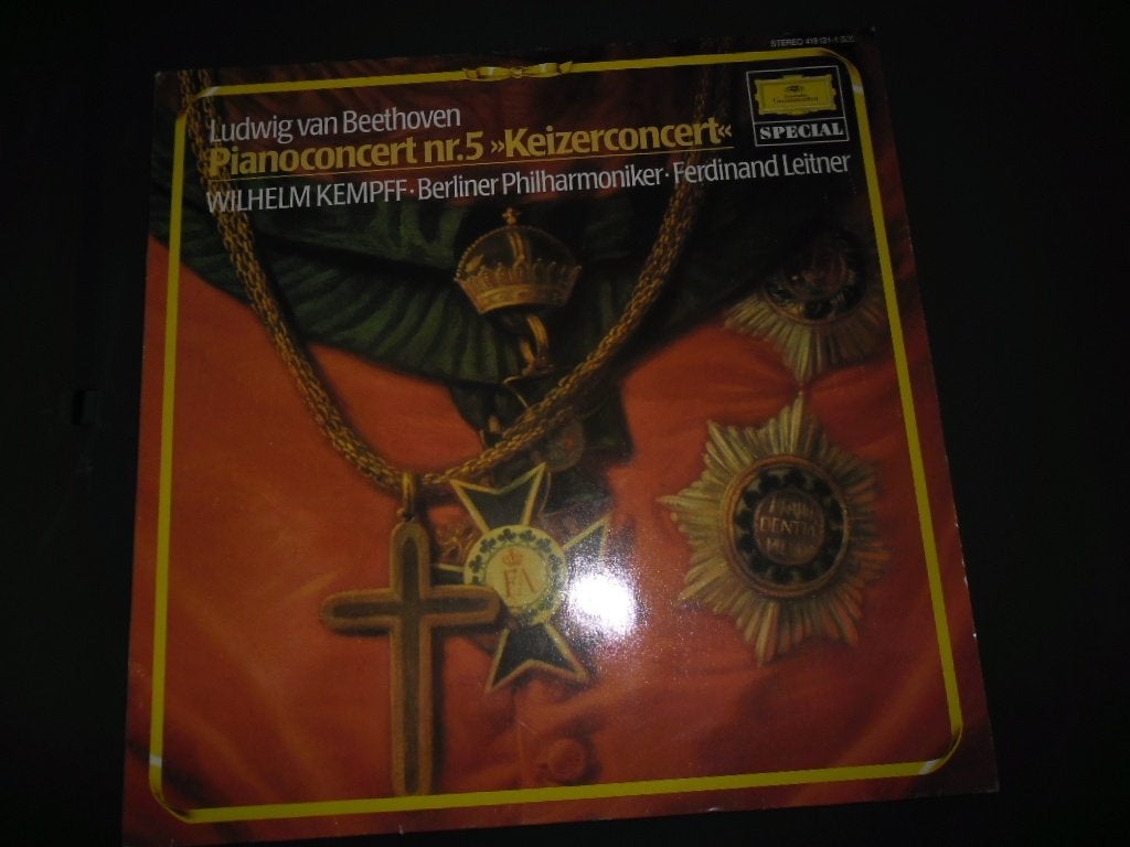 WILHELM KEMPFF - Berliner Philharmoniker, pianoconcert 5, LP, Ophalen of Verzenden, Zo goed als nieuw, Pianomuziek