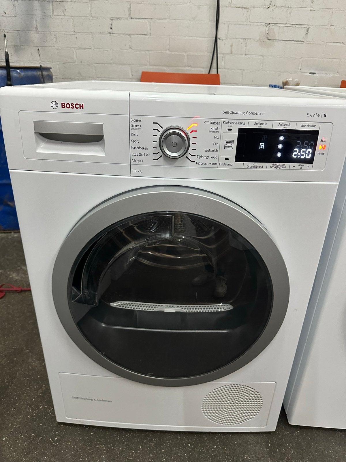 Bosch Serie 8 Was/Droog Set 9kg + Garantie, Witgoed en Apparatuur, 8 tot 10 kg, Ophalen, Zo goed als nieuw, 85 tot 90 cm