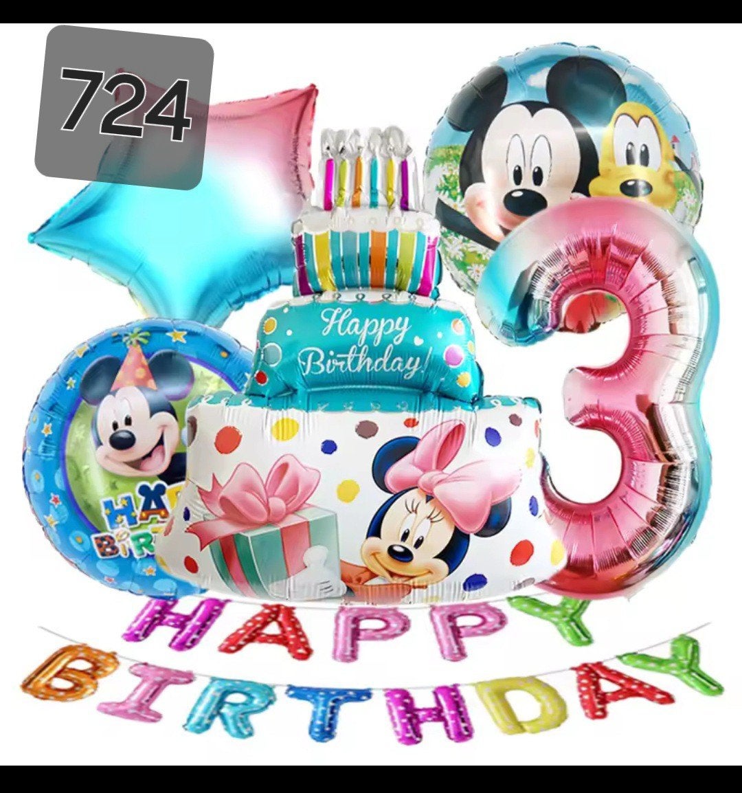 Mickey & Minnie Mouse Folieballonnen Set - Nieuw, Ophalen, Nieuw, Versiering, Verjaardag