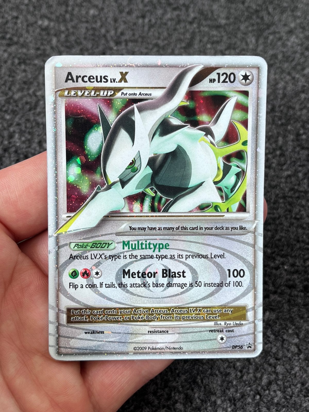 Pokémon Arceus Lv.X #DP56 Promo - good, Ophalen of Verzenden, Zo goed als nieuw, Losse kaart, Foil
