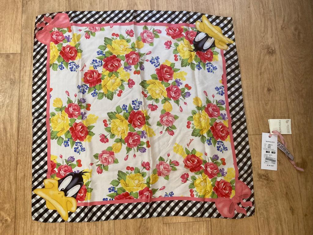 Monnalisa omslagdoek shawl daffy duck bloemen als nieuw!, Ophalen of Verzenden, Zo goed als nieuw, Monnalisa