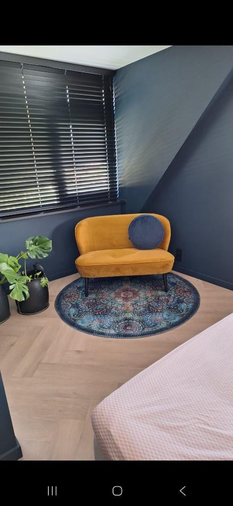 Rond Vloerkleed Moon Delight by Pip Donkerblauw, Huis en Inrichting, Ophalen, Blauw, 150 tot 200 cm, Rond