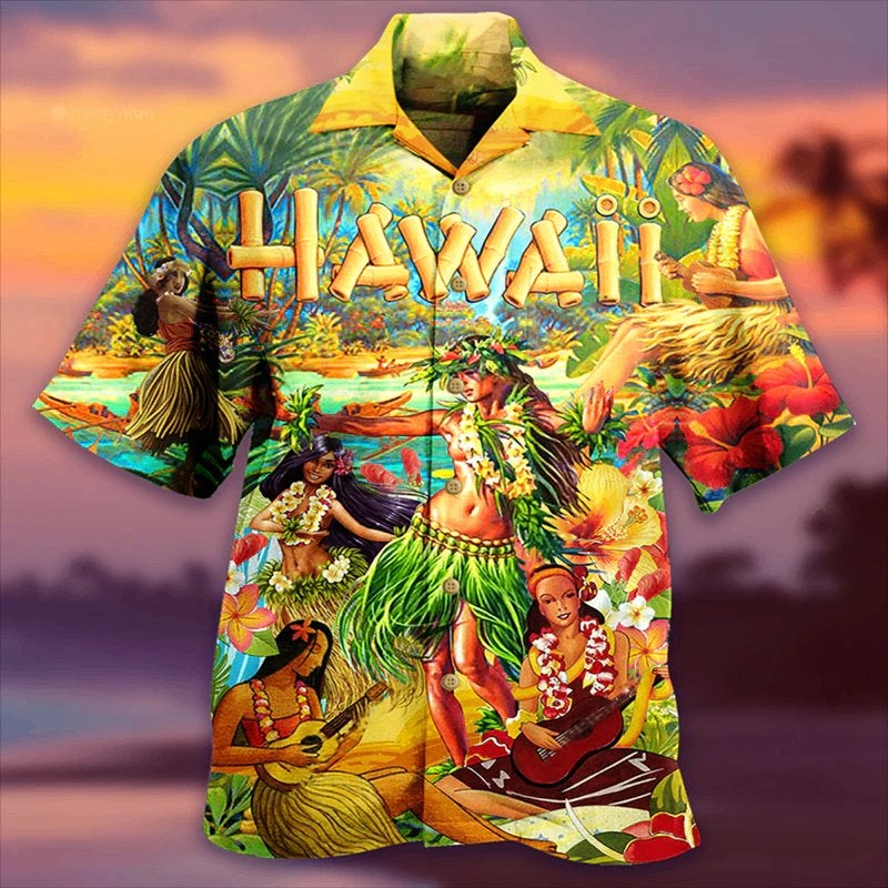 Hawaii overhemd 1 (heren mannen feest shirt tropisch zomer), Verzenden, Nieuw, Meerkleurig, Overige halswijdtes