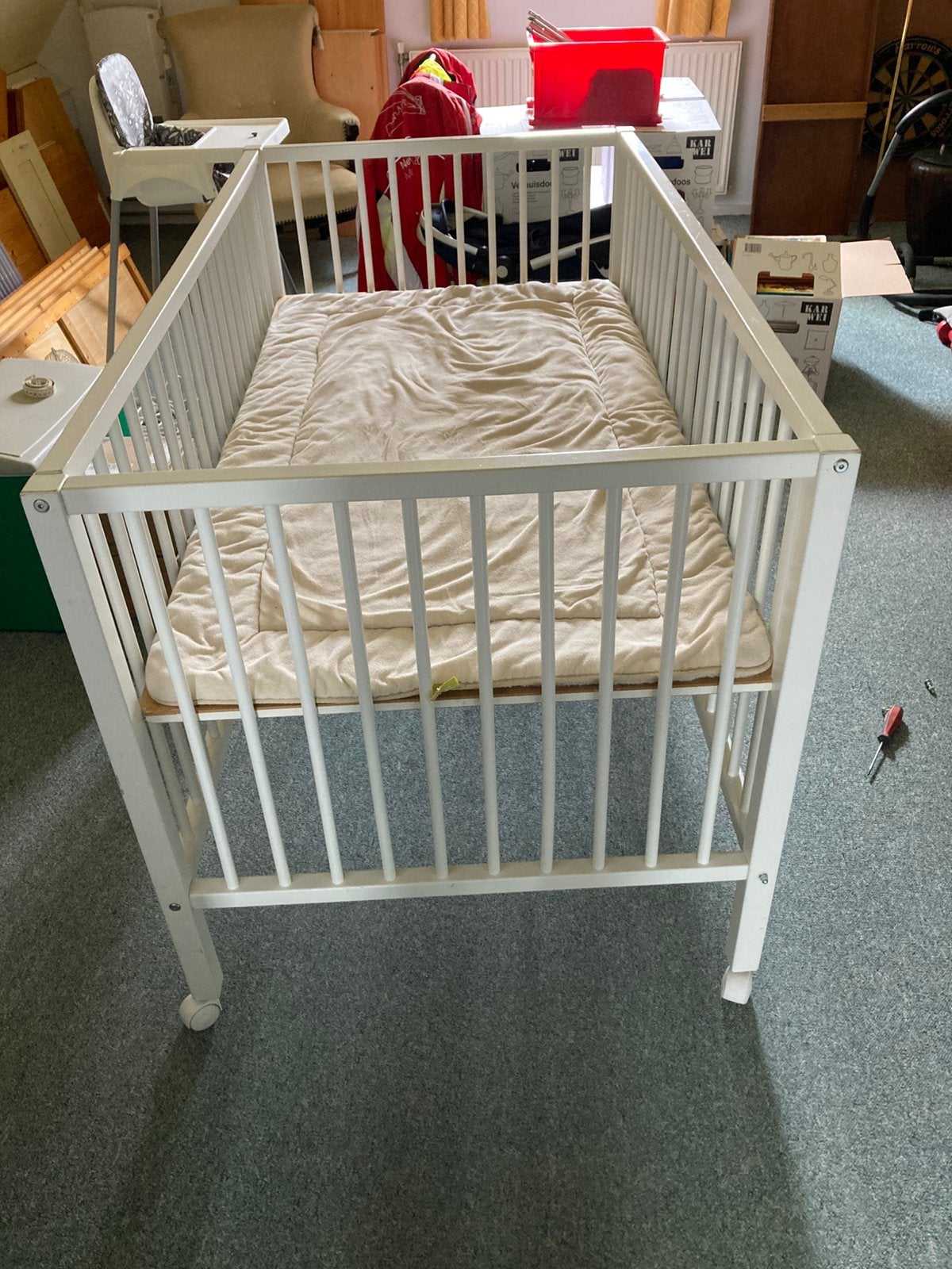 Tweeling box, Kinderen en Baby's, Boxen, Ophalen, Gebruikt, Rechthoekig, In hoogte verstelbaar