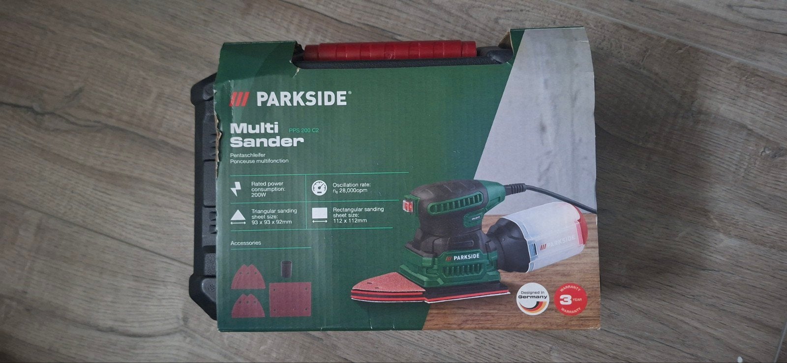 Parkside vlakschuurmachine - nieuw, Ophalen, Nieuw, Minder dan 600 watt, Vlakschuurmachine