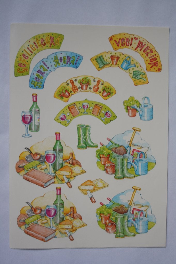 4 stuks Knipvellen 3D feestjes 7046, Ophalen of Verzenden, Nieuw, Overige thema's, Knipvel