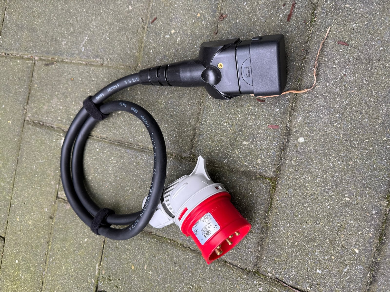 Robuuste CEE Krachtstroom Kabel voor EV Lader, Ophalen, Nieuw