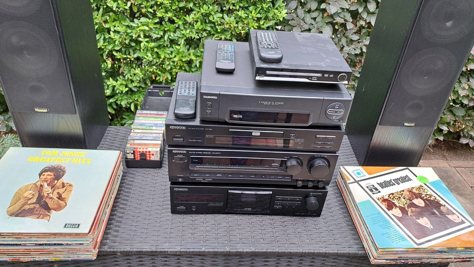 Kenwood stereoset compleet met Magnat speakers Zie foto's!, Ophalen, Gebruikt, Speakers, Overige merken