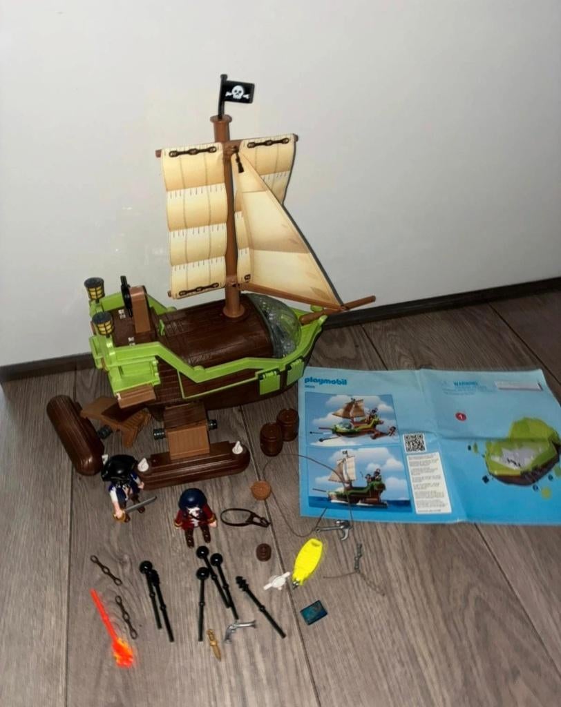 Playmobil super 4 piratenboot 9000, Ophalen of Verzenden, Gebruikt, Complete set