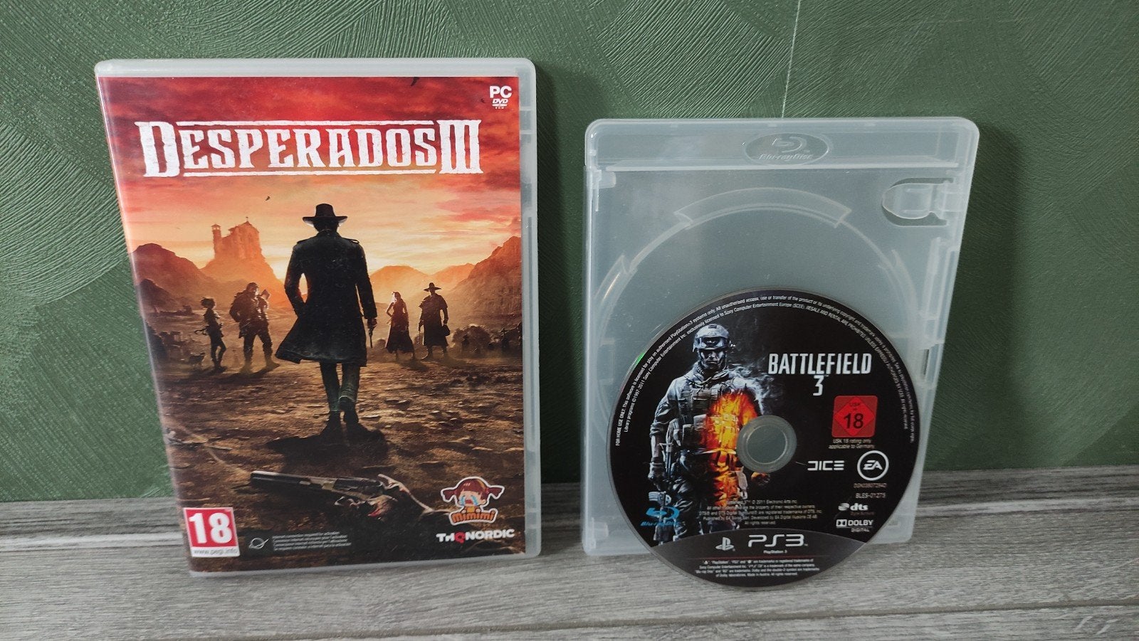 Battlefield 3 ps3 en gratis desperados 3 pc game, 3 spelers of meer, Ophalen of Verzenden, Zo goed als nieuw, Vanaf 3 jaar