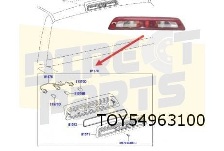 Toyota Tundra (8/13- 8/17) derde remlicht Origineel!  815700