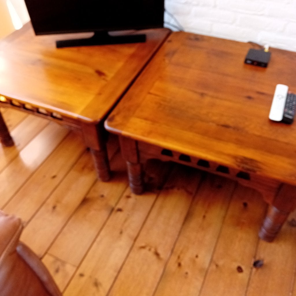 Te koop: leuke salontafel of bijzettafel, Ophalen, Gebruikt, 50 tot 100 cm, Vierkant