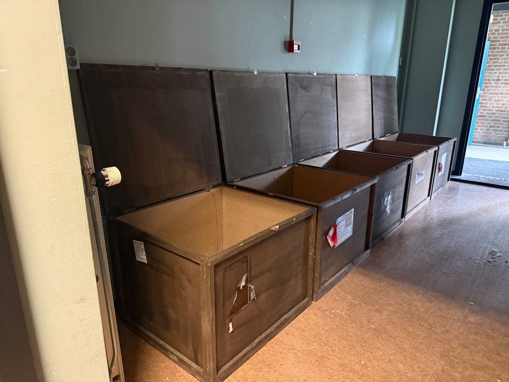 houten opberg / transport kisten / MOET WEG, Ophalen, 50 – 75, 50 tot 100 cm, Zo goed als nieuw