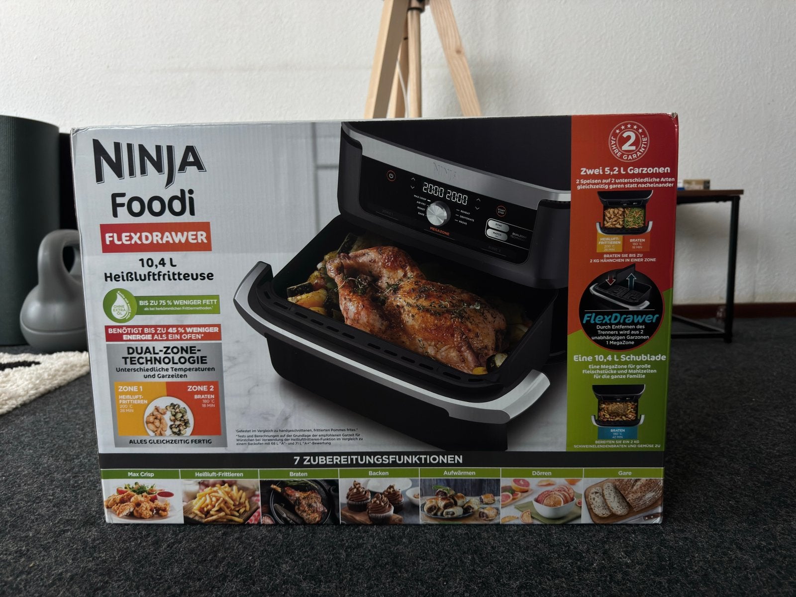 Air Fryer Ninja Foodi, Ophalen of Verzenden, Zo goed als nieuw, Minder dan 45 cm