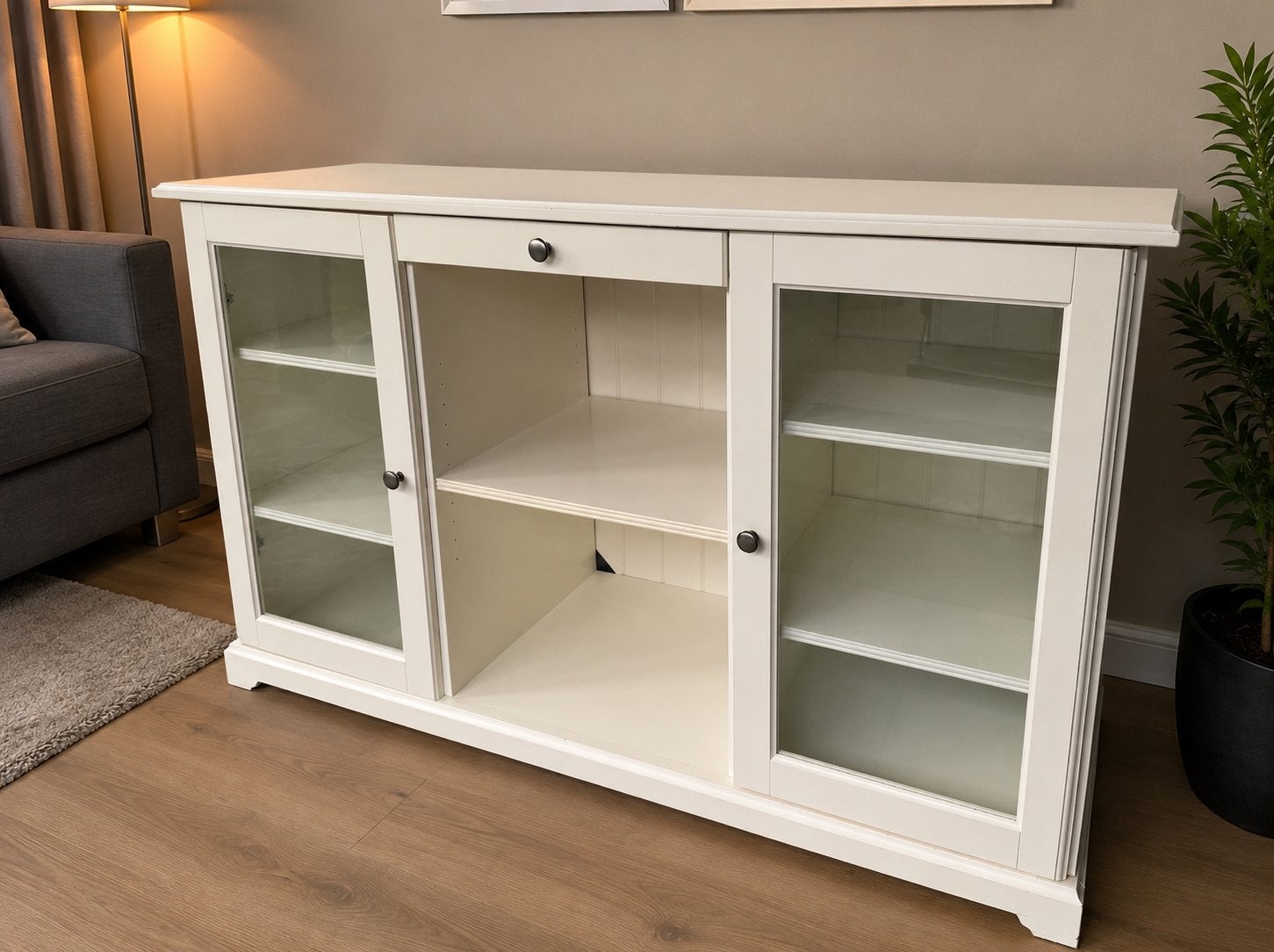 Ikea Liatorp dressoir, vitrinekast, Ophalen, Zo goed als nieuw, 25 tot 50 cm, Minder dan 100 cm