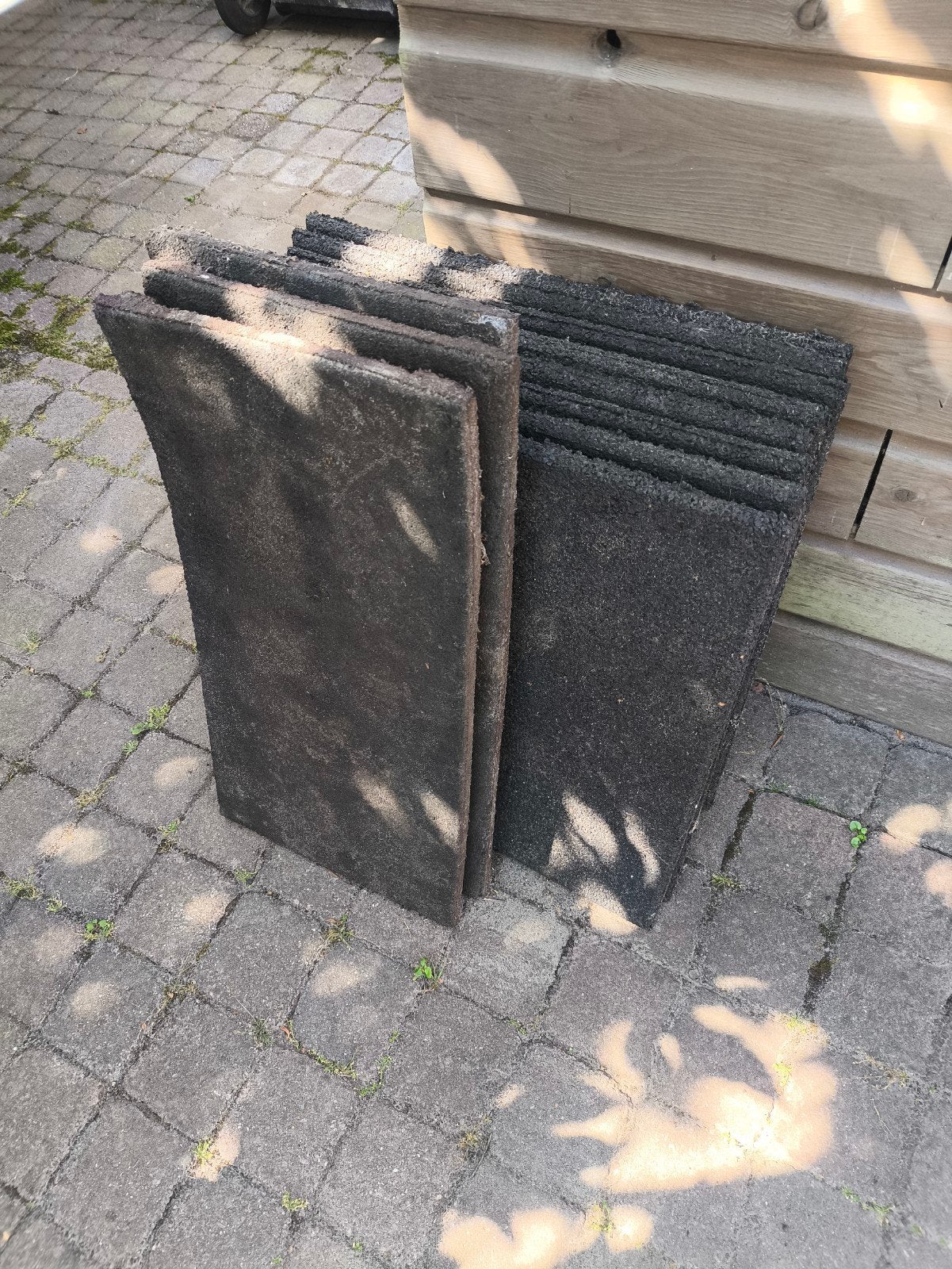 rubberen tegels, Tuin en Terras, Tegels en Klinkers, Ophalen, Gebruikt, Rubber, Overige typen