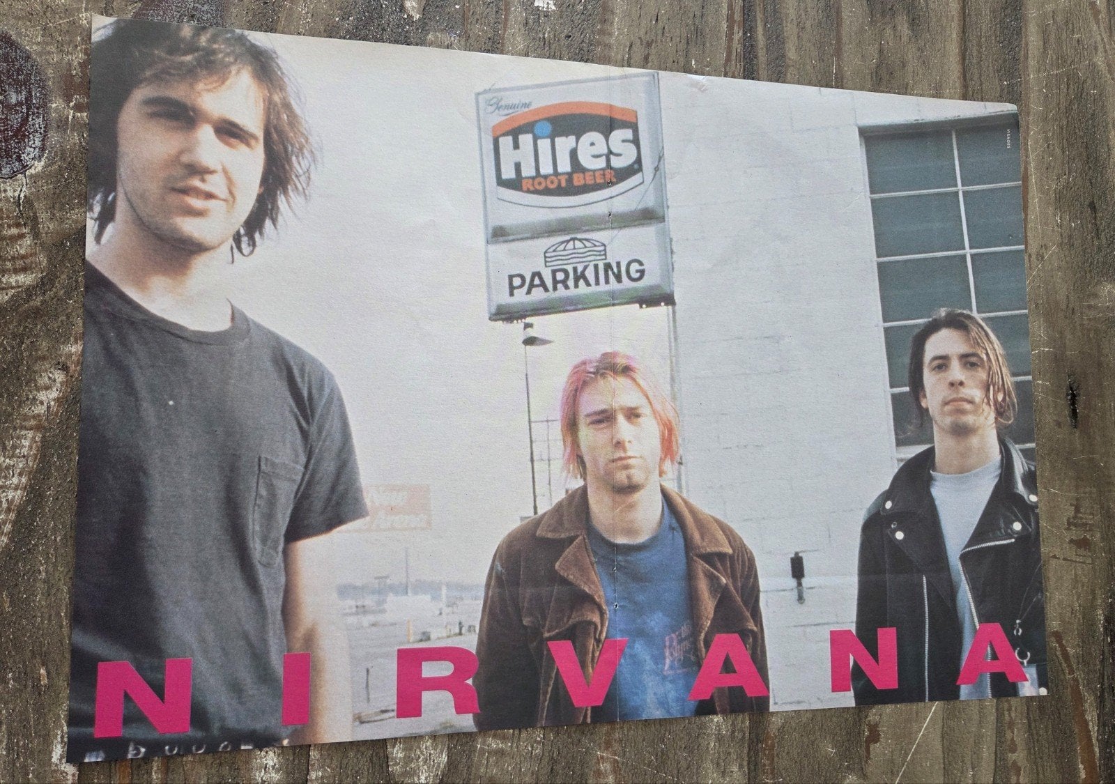 Jaren 90 Poster van de band Nirvana, Verzamelen, Muziek, Artiesten en Beroemdheden, Ophalen of Verzenden, Zo goed als nieuw, Poster, Artwork of Schilderij