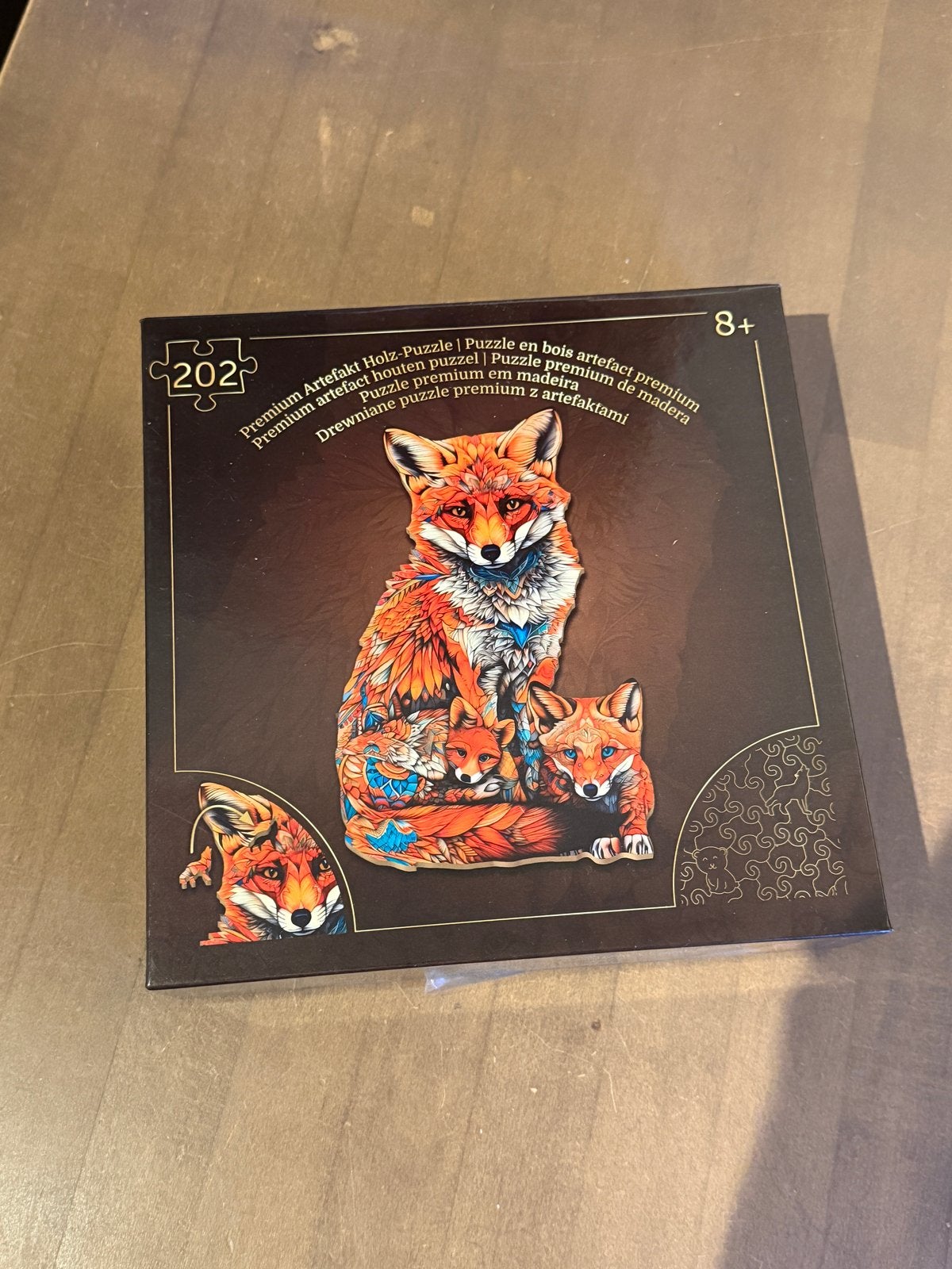 Houten puzzel vosje - Unieke stukjes in vosvorm, Hobby en Vrije tijd, Ophalen of Verzenden, Minder dan 500 stukjes, Zo goed als nieuw