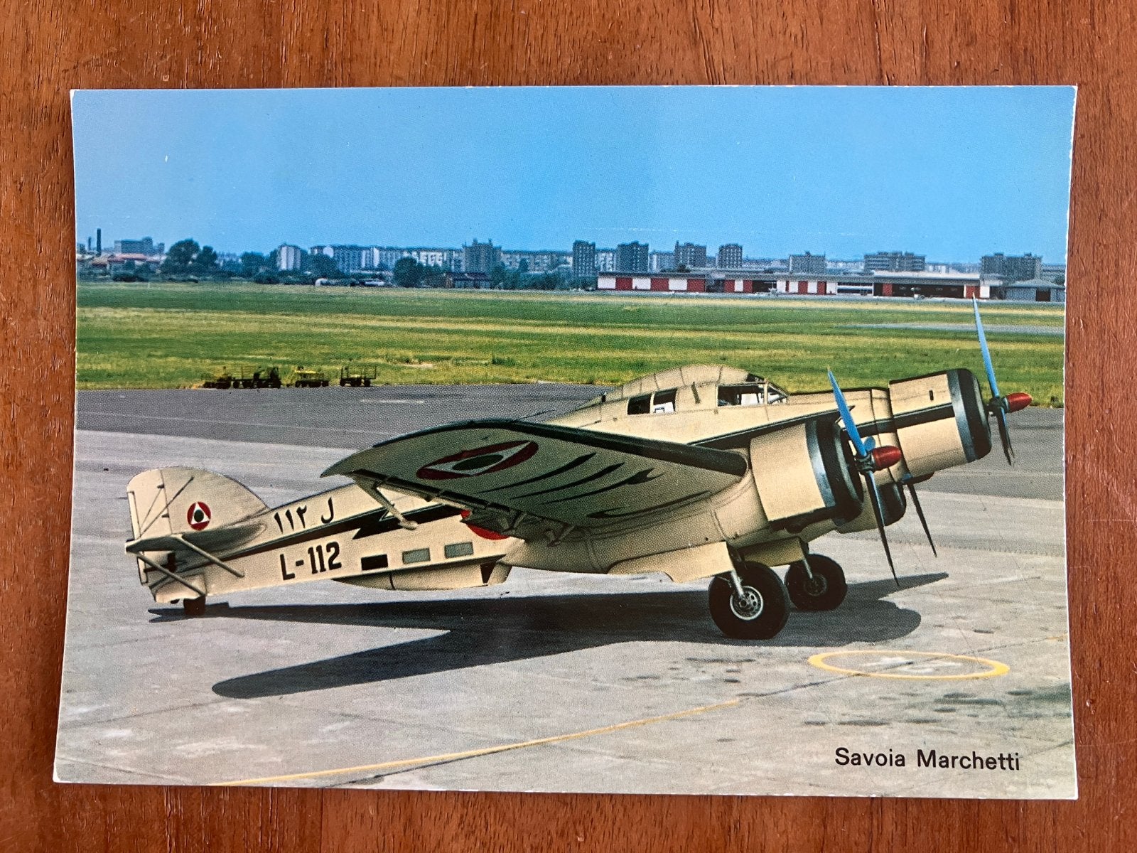 Savoia Marchetti L-112, Verzamelen, Ophalen of Verzenden, Zo goed als nieuw, Kaart, Foto of Prent