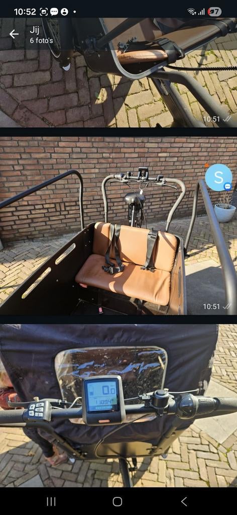 Nette Elektrische bakfiets vogue carry3, Fietsen en Brommers, Fietsen | Bakfietsen, 4 kinderen of meer, Gebruikt, Elektrisch, Ophalen