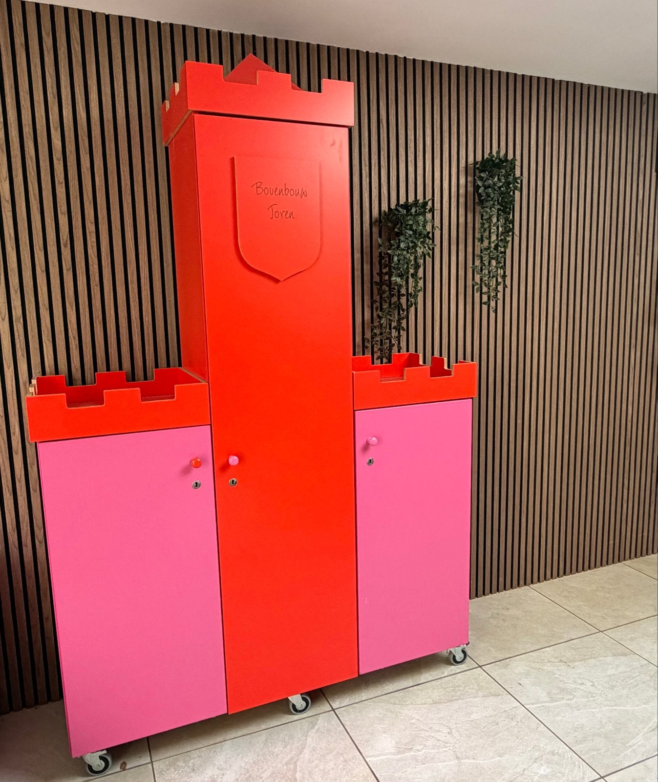 Kasteel Speelgoedkast / Opbergkast voor Kinderkamer, Ophalen, Kast, Nieuw, 105 cm of meer