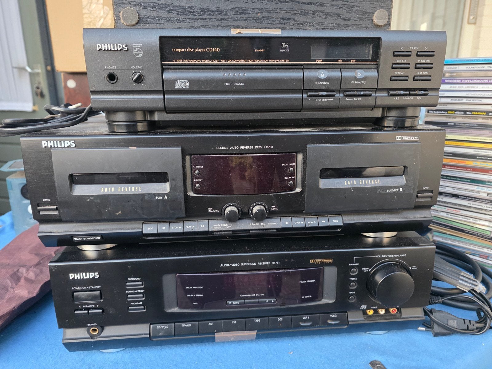 Prachtige versterker, dvd speler en cassetterecorder, Audio, Tv en Foto, Ophalen, Gebruikt, Philips, Losse componenten
