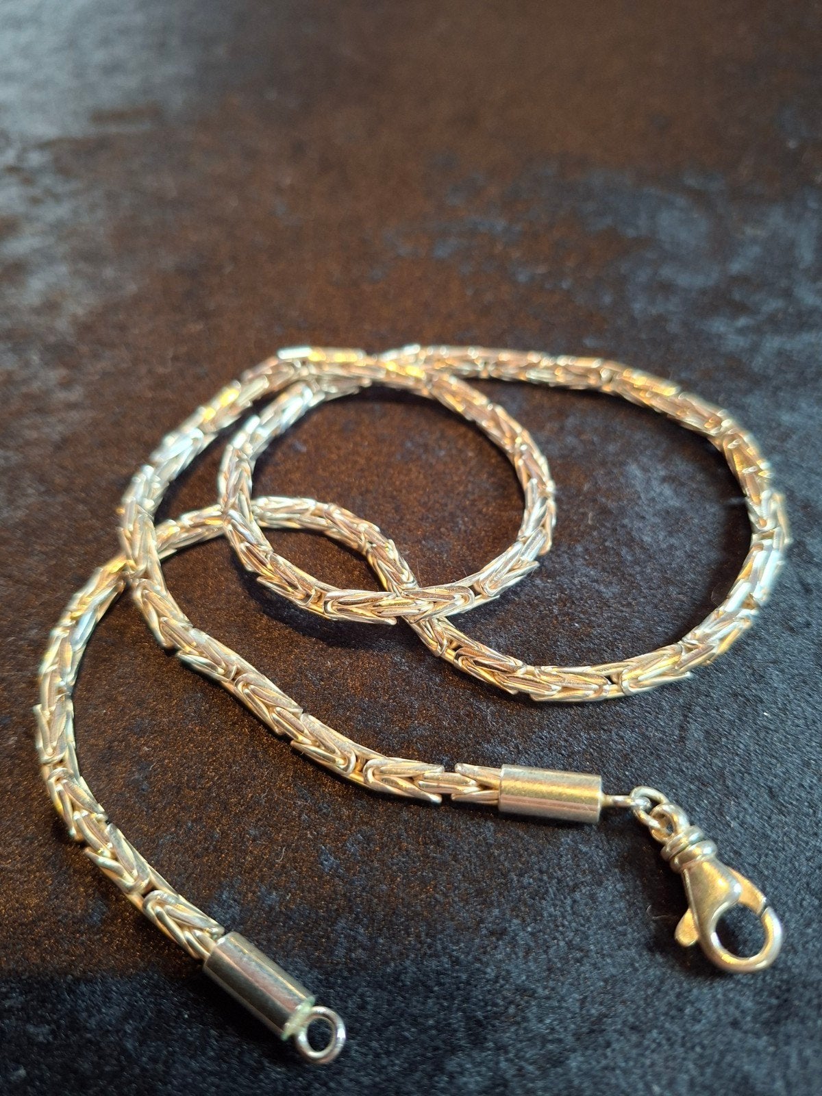 925 Zilveren Koningsketting 55cm bij 4mm Rond Geslepen, Ophalen, Zo goed als nieuw, Zilver, Zilver