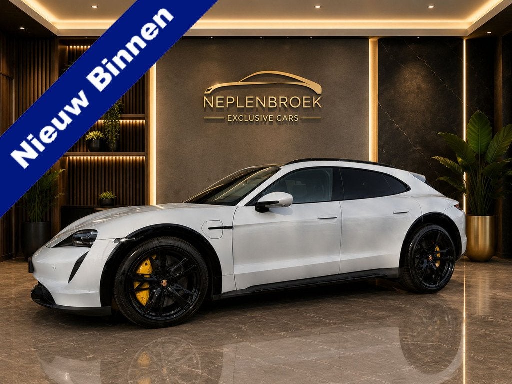 Porsche Taycan Cross Turismo Turbo S 93 kWh Bj 2022 626pk De, Auto's, Porsche, Automaat, Gebruikt, Zwart, 4 stoelen