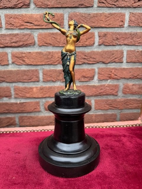 Weens brons, DE SLANGENDANS! Oriëntalisme, Gemerkt, Ophalen of Verzenden, Brons, Beeld