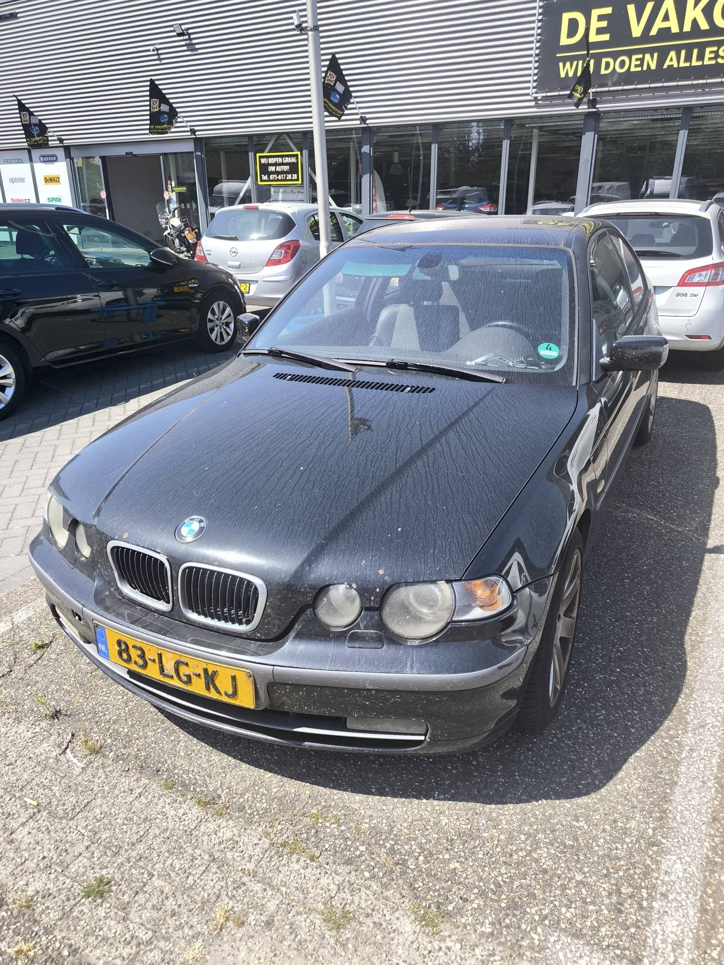 BMW 3 Serie Compact 325ti Executive De vraagprijs is een vas, Gebruikt, Zwart, Handgeschakeld, Parkeersensor