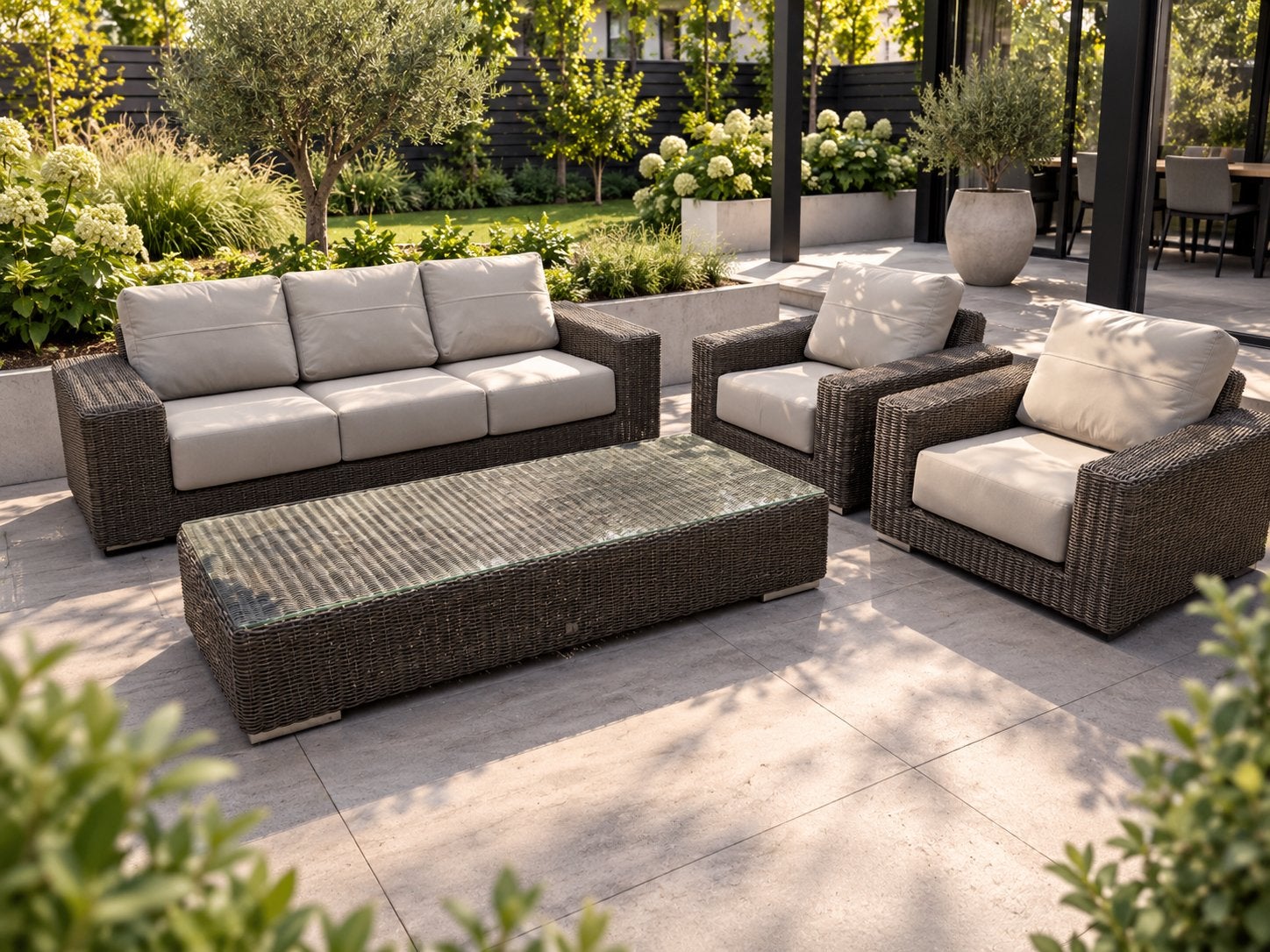 4SO 4 Seasons Outdoor Kingston Loungeset, Ophalen, Zo goed als nieuw, Wicker, Stoel