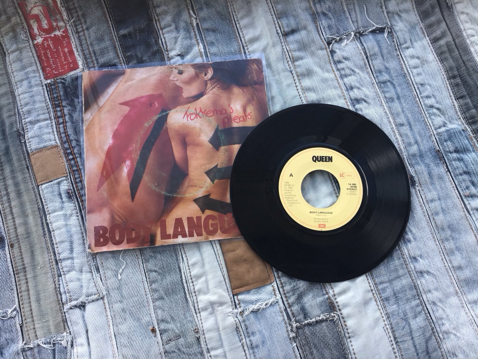 Queen - Body Language 7 inch vinyl single (1982), Gebruikt, 7 inch, Ophalen of Verzenden, EP