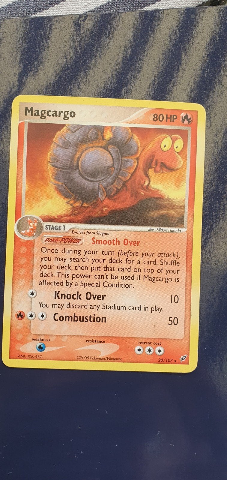 Magcargo 20/107  pokemon kaart, Ophalen of Verzenden, Gebruikt