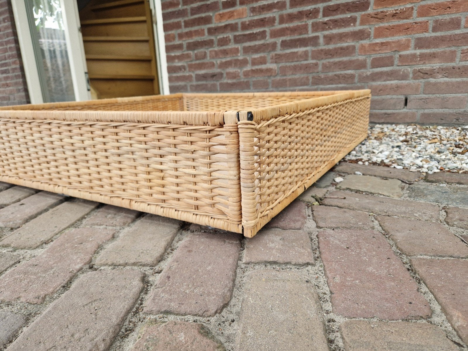 2x Rotan opbergmand / lade (onder bed) GRATIS, Ophalen, Gebruikt, Beige, Landelijk