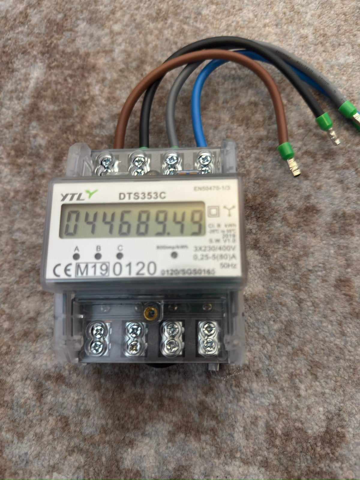 EMAT kWH meter 80A 3-fase dinrail Digitaal MID GEKEURD, Ophalen of Verzenden, Zo goed als nieuw, Overige typen