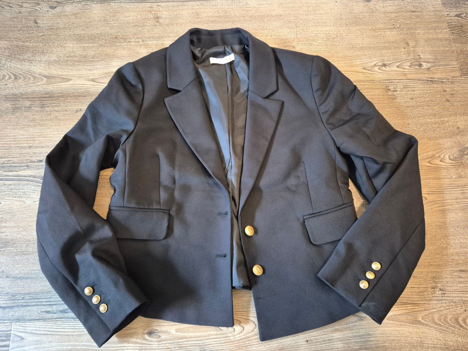 zgan freebird zwarte blazer kort model mt L, Ophalen, Zwart, Maat 42/44 (L), Zo goed als nieuw