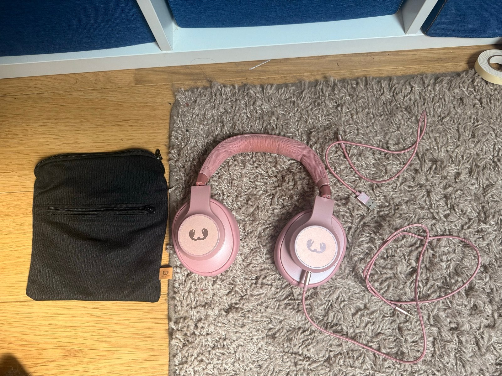 Clam ANC Koptelefoon Roze met hoes, kabel en oplader, Audio, Tv en Foto, Fresh 'n Rebel, Gebruikt, Roze, Ophalen of Verzenden