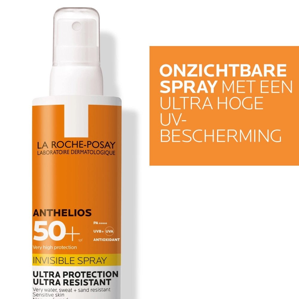 La Roche-Posay Anthelios Onzichtbare Spray SPF50+ 200ml, Verzenden, Nieuw, Zonnebrand of After Sun