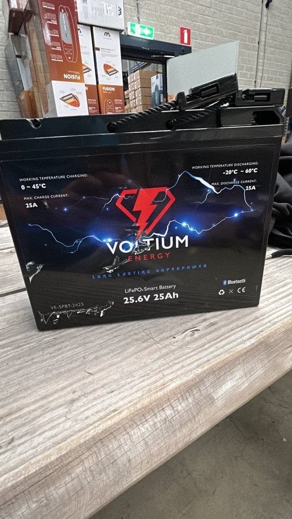 0082 - Voltium 24V 25AH Lithium Accu, Ophalen of Verzenden, Zo goed als nieuw, Motor en Techniek