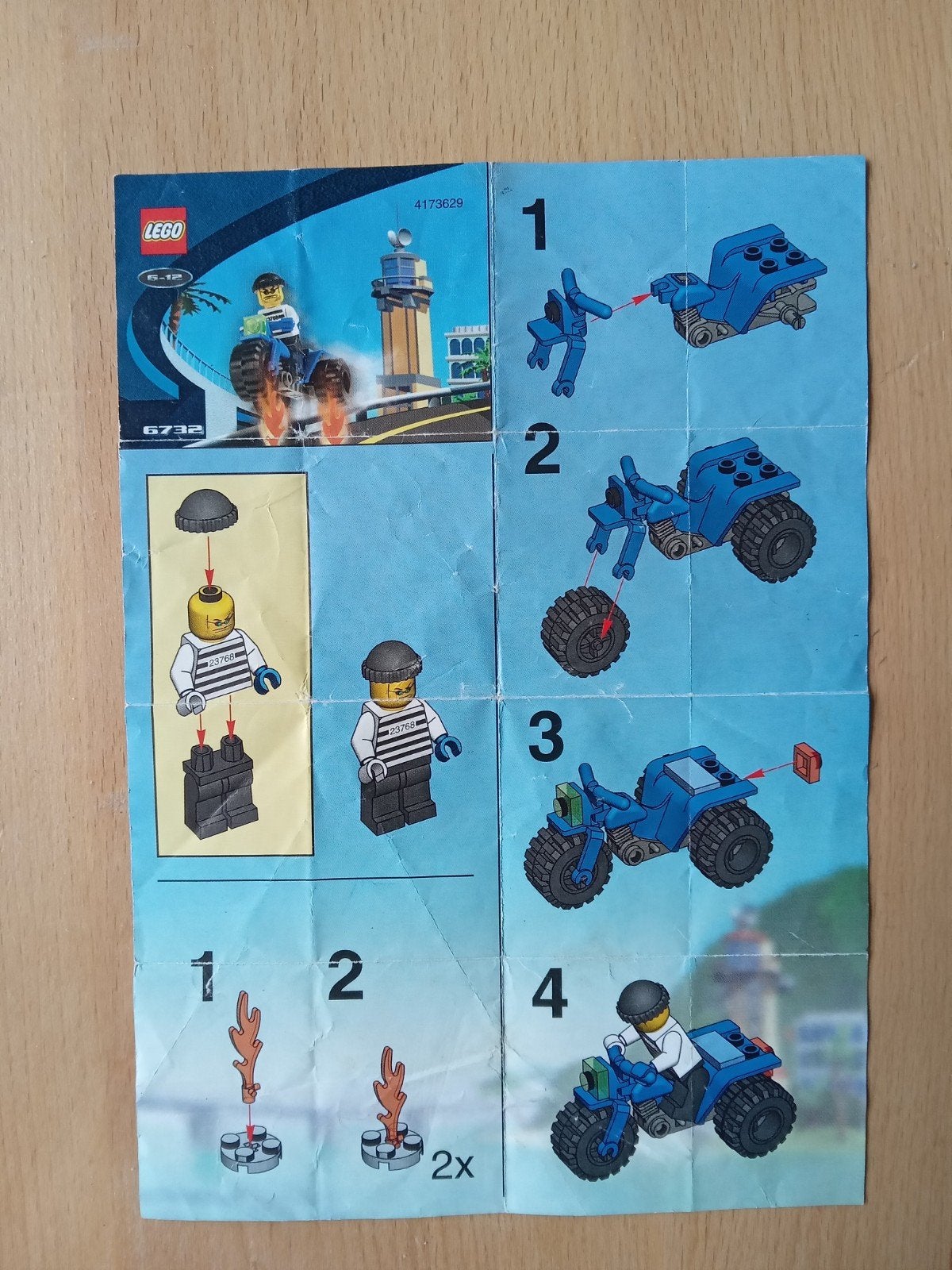 LEGO 6732 Brickster's Trike BOEKJE, Gebruikt, Overige thema's, Lego, Accessoire
