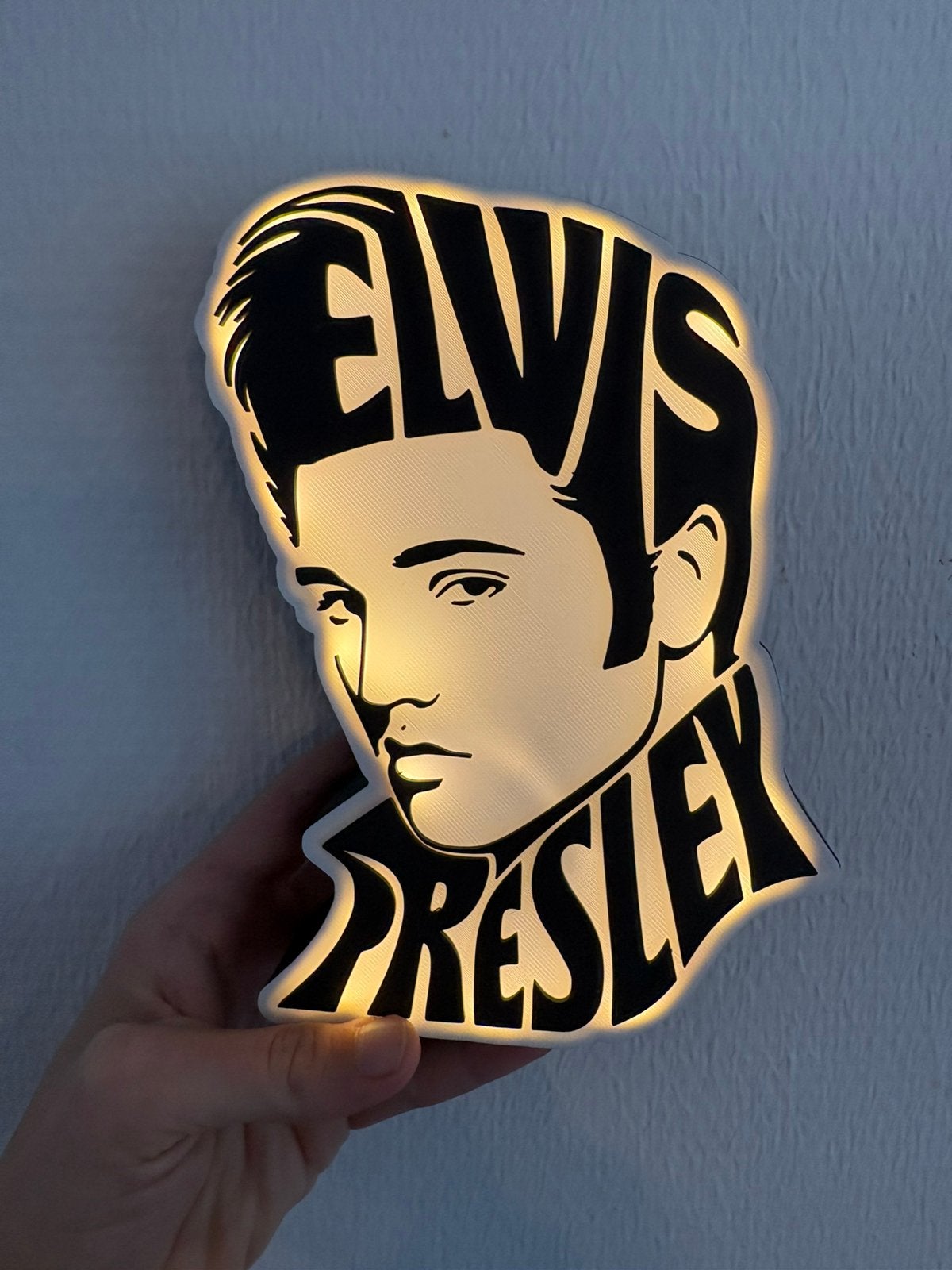 light box Elvis Presley, Wit, Overige merken, Kunststof, Nieuw