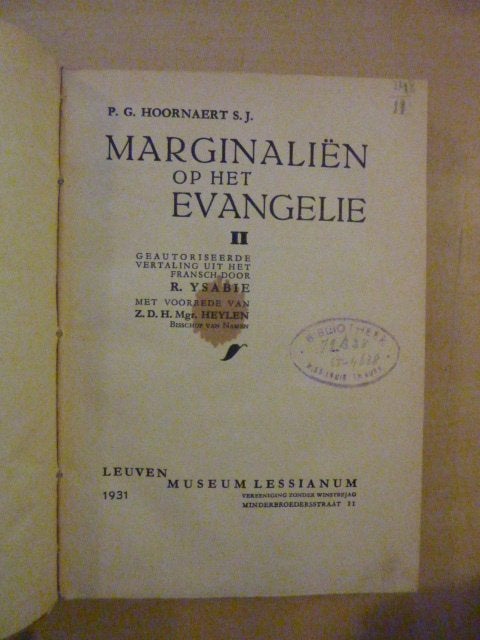 P. Hoornaert - Marginaliën op het evangelie, Ophalen of Verzenden, Gelezen