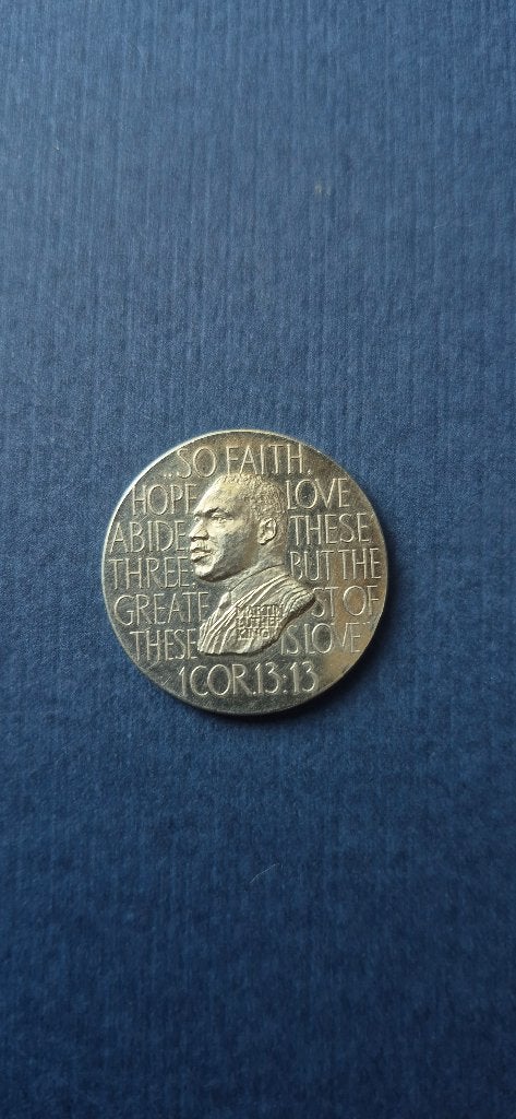 U.S.A. Zilveren Medal van M. L. King, Civil Rights Act 1964, Postzegels en Munten, Ophalen of Verzenden, Noord-Amerika, Losse munt