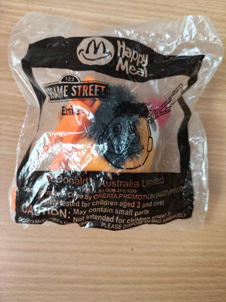 sleutelhanger Ernie McDonalds Australië 2003 - nieuw, Ophalen, Nieuw, Knuffel of Figuurtje