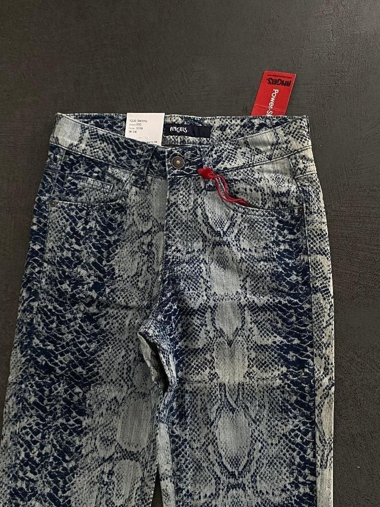 F393 Nieuw: Angels maat 34=XS jeans broek blauw L30, Blauw, Nieuw, Ophalen of Verzenden, W27 (confectie 34) of kleiner