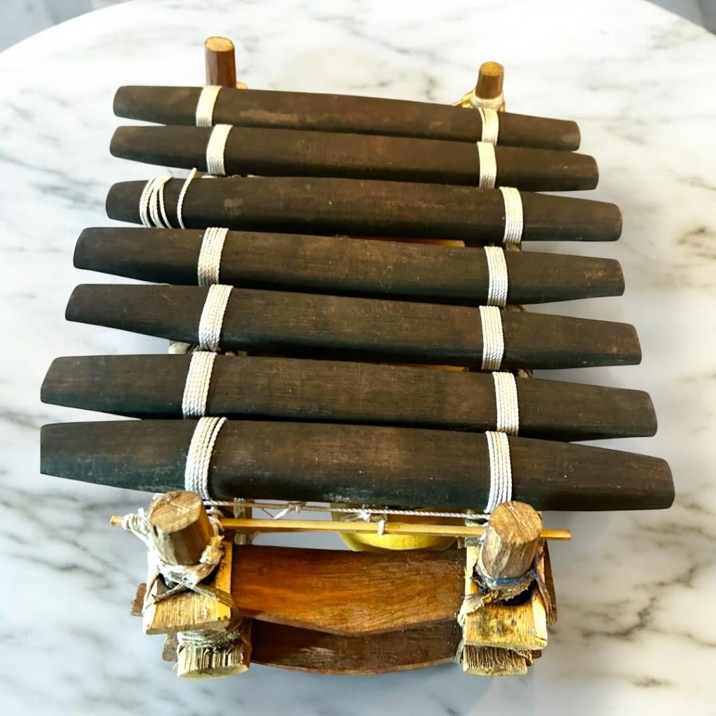Balafoon met 7 bladen, oude Afrikaanse xylofoon., Ophalen of Verzenden, Gebruikt, Melodische percussie