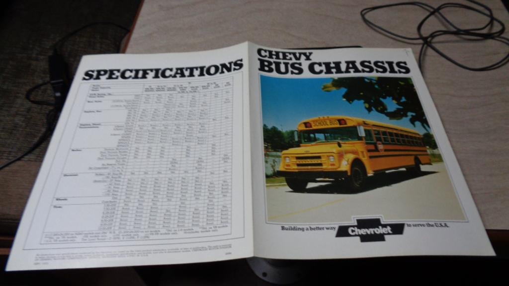 USA Folder  CHEVY  BUS  ,  1974, Verzenden, Nieuw, Overige merken