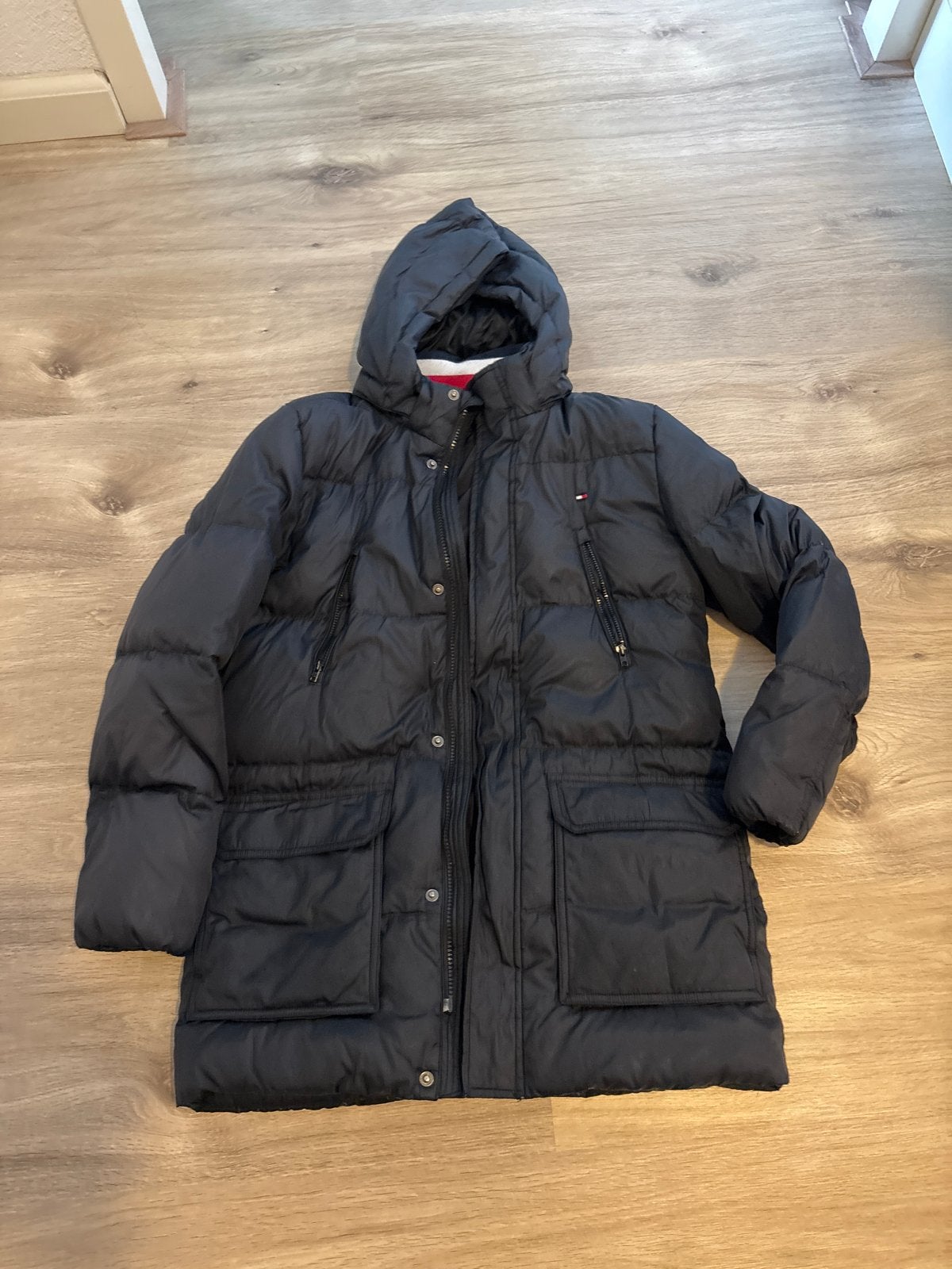 Tommy Hilfiger winterjas maat 152, Ophalen of Verzenden, Gebruikt, Jongen, Jas